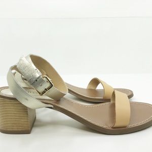 Talbots leather block heel sandals 7